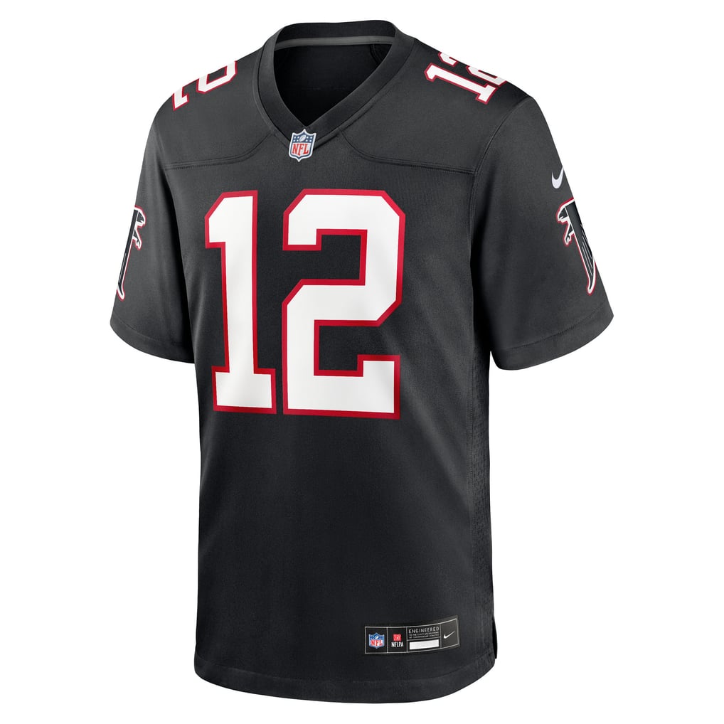 Men's Atlanta Falcons Avieon Terrell Black Alternate Throwback Game Jersey