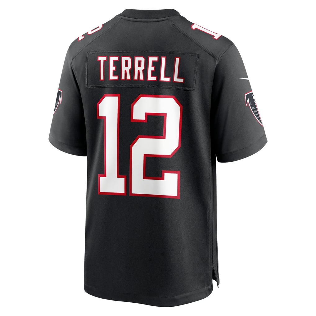 Men's Atlanta Falcons Avieon Terrell Black Alternate Throwback Game Jersey
