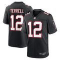 Men's Atlanta Falcons Avieon Terrell Black Alternate Throwback Game Jersey