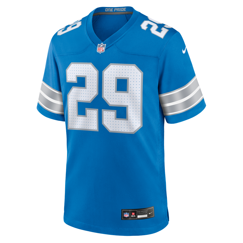 Men's Detroit Lions Avonte Maddox Blue Team Game Jersey