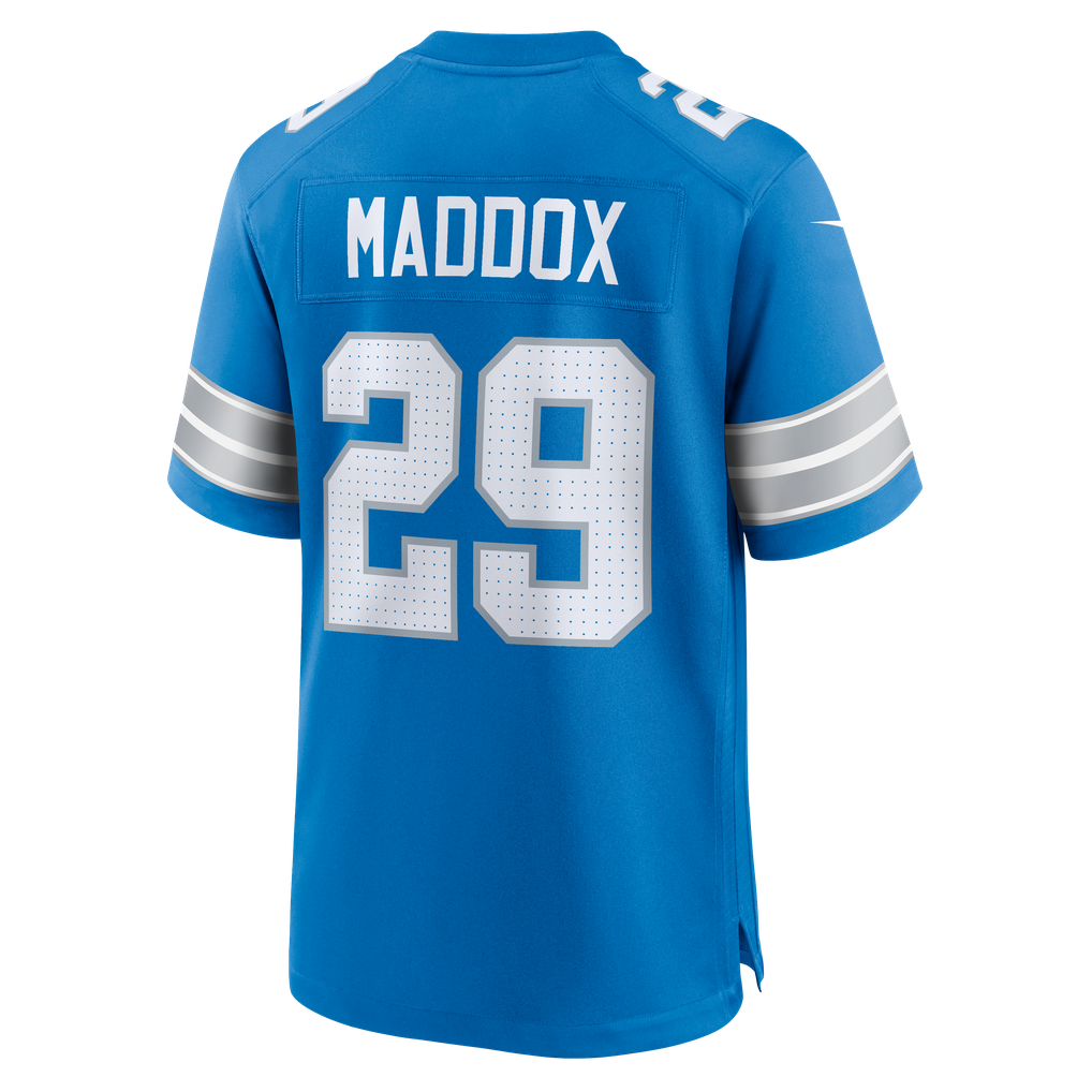 Men's Detroit Lions Avonte Maddox Blue Team Game Jersey