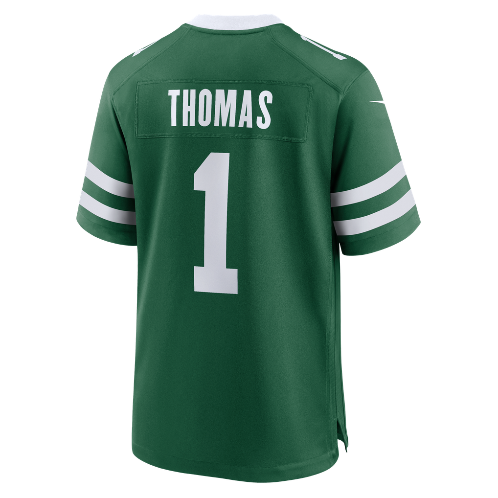 Men's New York Jets Azareye'h Thomas Legacy Green Team Game Jersey