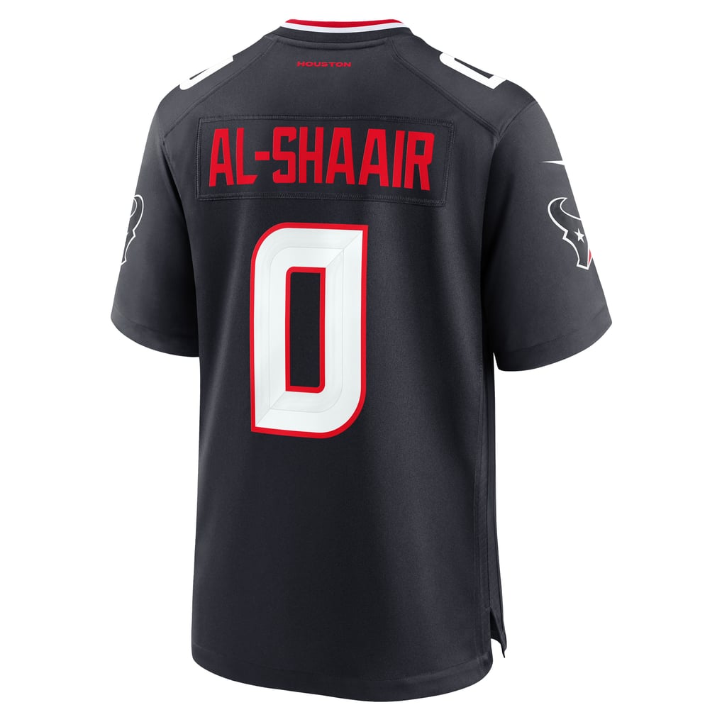 Men's Houston Texans Azeez Al-Shaair Navy Team Game Jersey