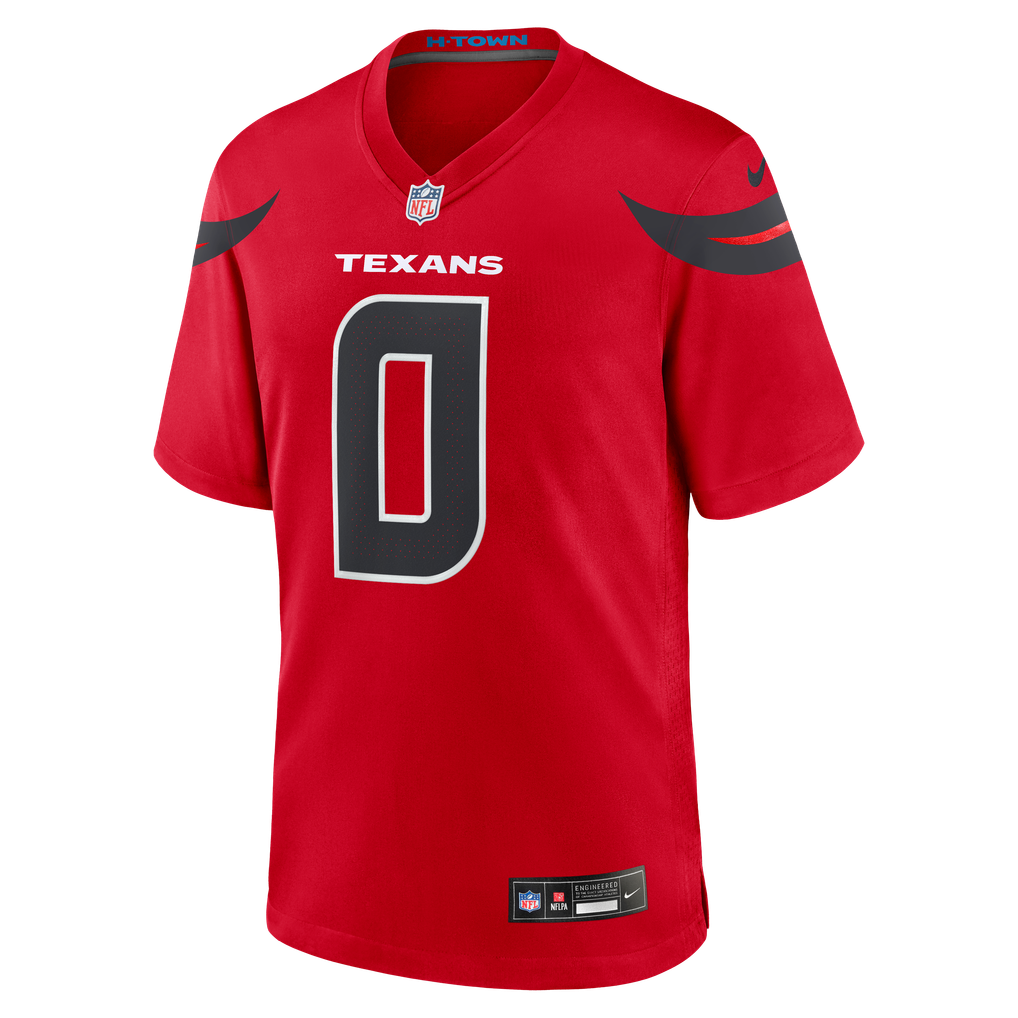 Men's Houston Texans Azeez Al-Shaair Red Alternate Game Jersey