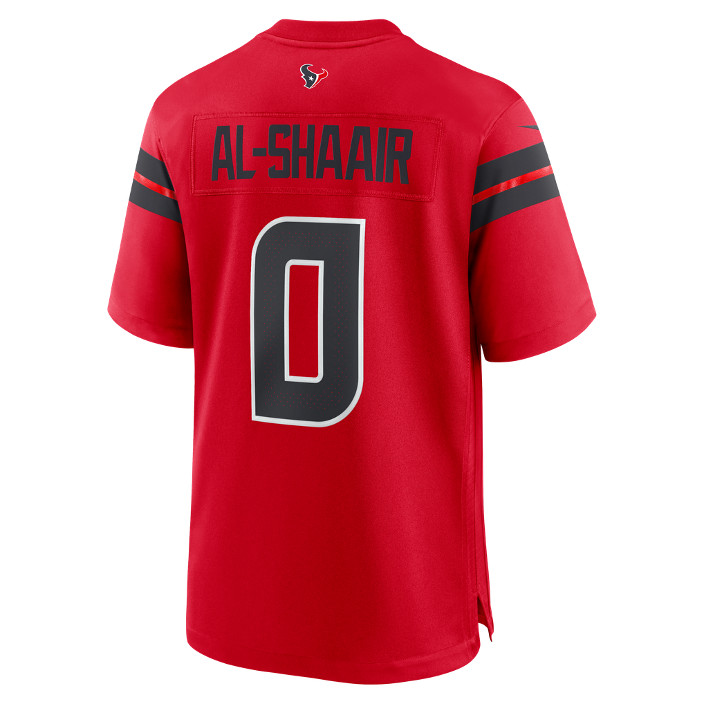 Men's Houston Texans Azeez Al-Shaair Red Alternate Game Jersey