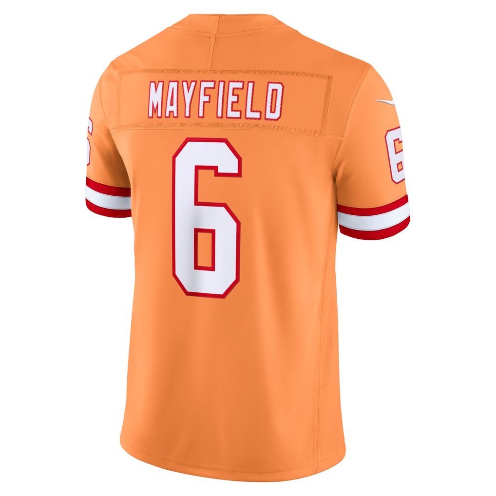 Men's Tampa Bay Buccaneers Baker Mayfield Creamsicle Alternate Vapor F.U.S.E. Stitched Limited Jersey