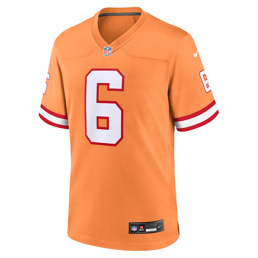 Men's Tampa Bay Buccaneers Baker Mayfield Orange Throwback Game Jersey
