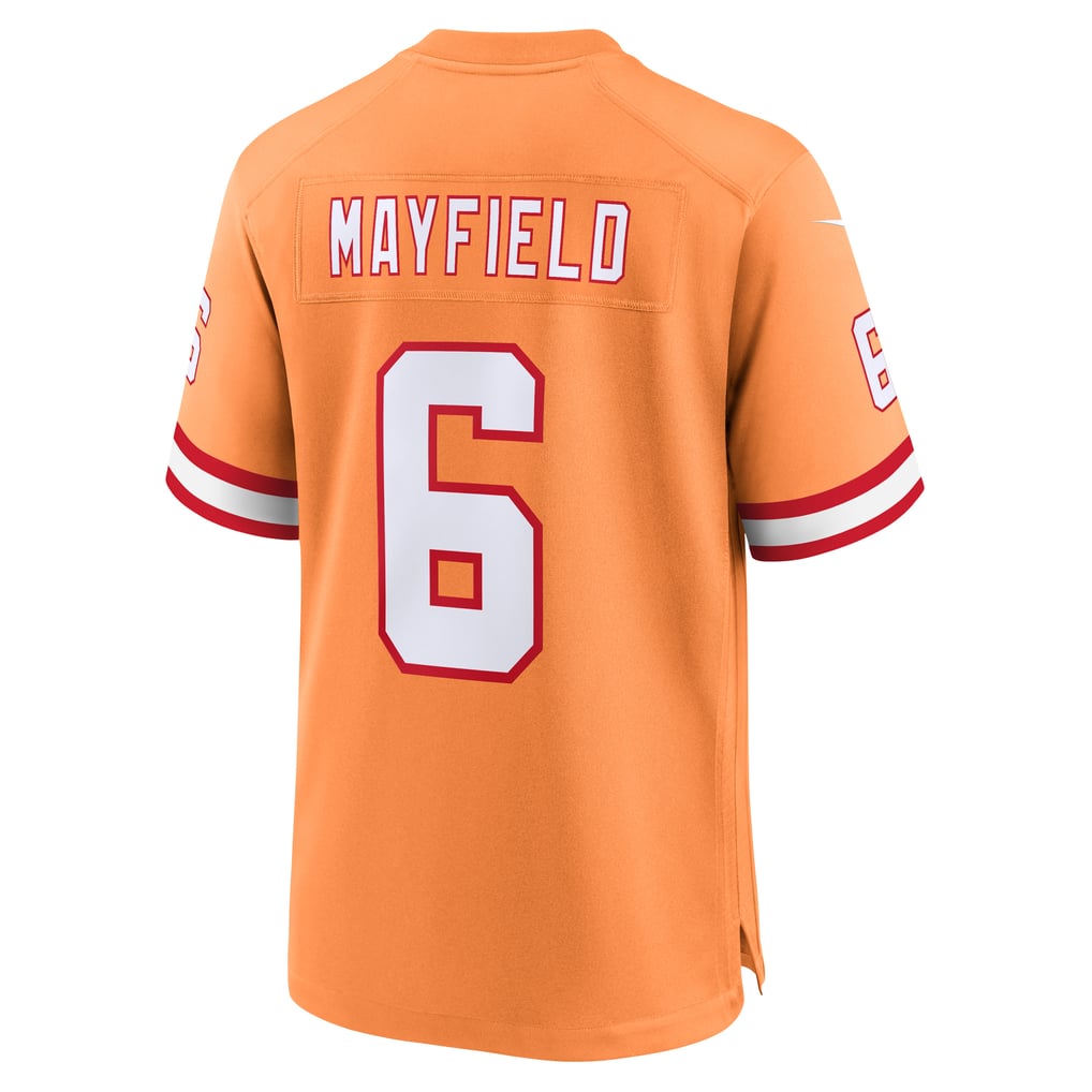 Men's Tampa Bay Buccaneers Baker Mayfield Orange Throwback Game Jersey