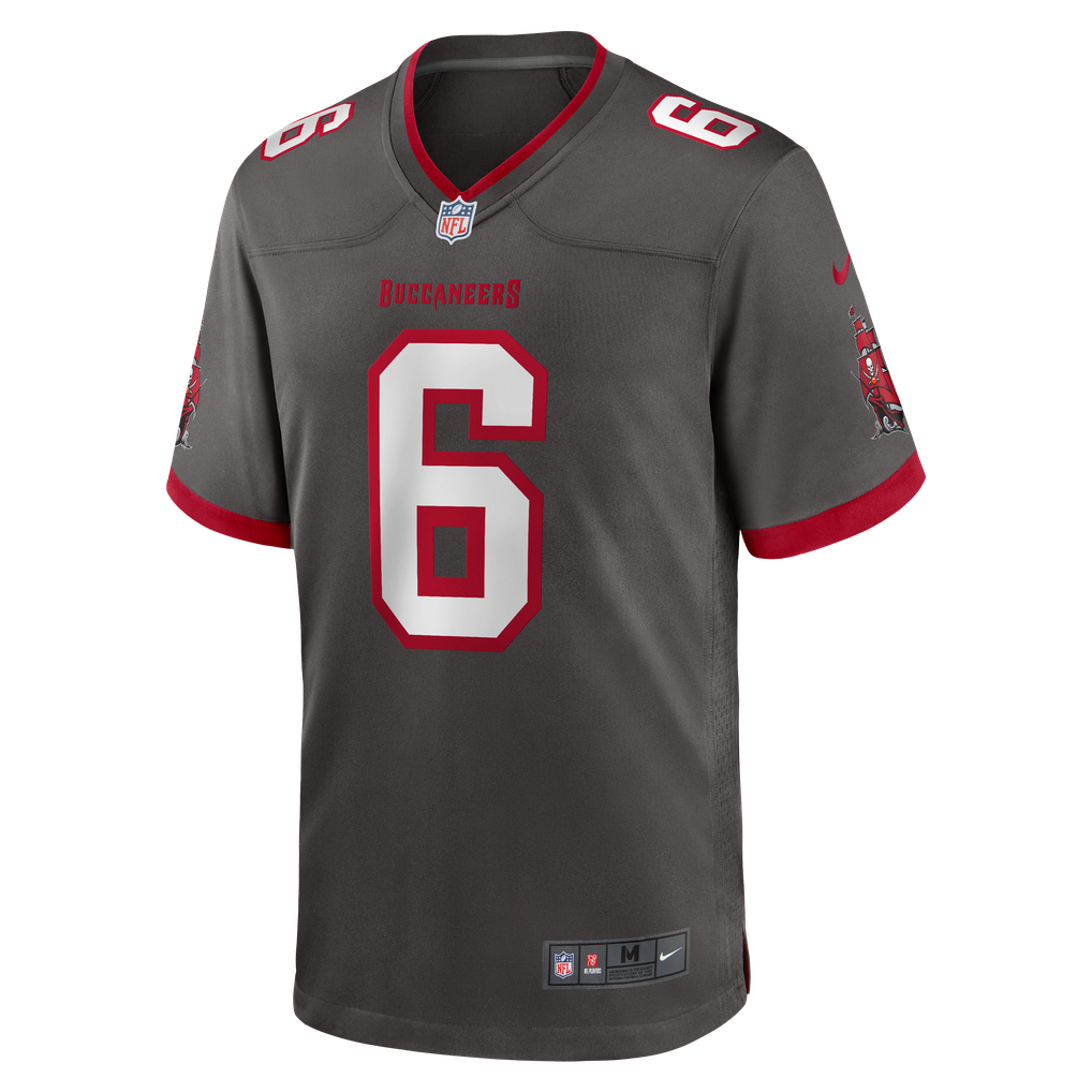 Men's Tampa Bay Buccaneers Baker Mayfield Pewter Alternate Game Player Jersey