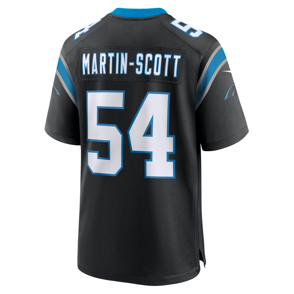 Men's Carolina Panthers Bam Martin Scott Black Team Game Jersey