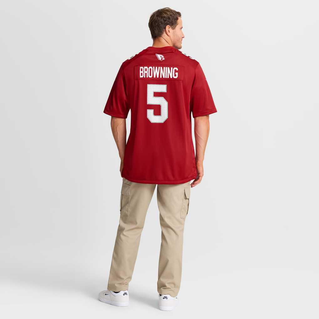 Men's Arizona Cardinals Baron Browning Cardinal Team Game Jersey