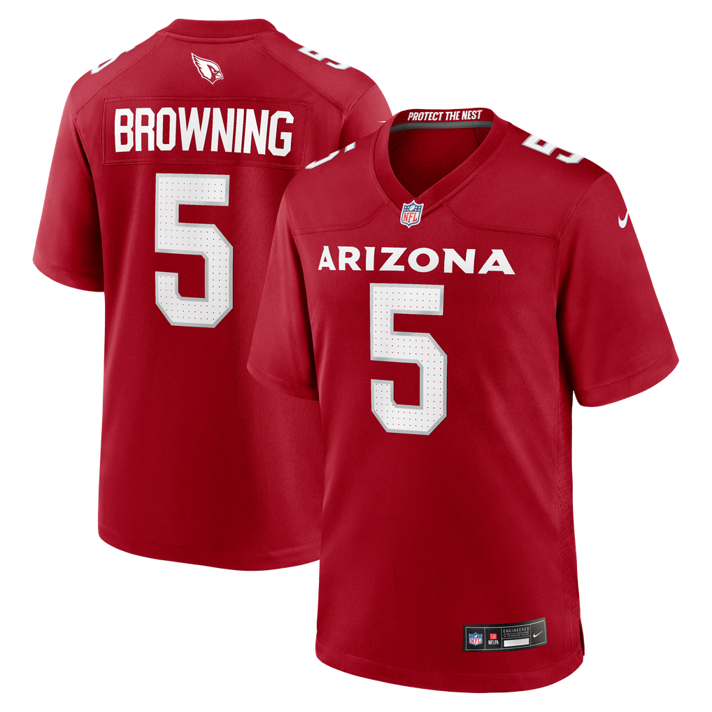 Men's Arizona Cardinals Baron Browning Cardinal Team Game Jersey