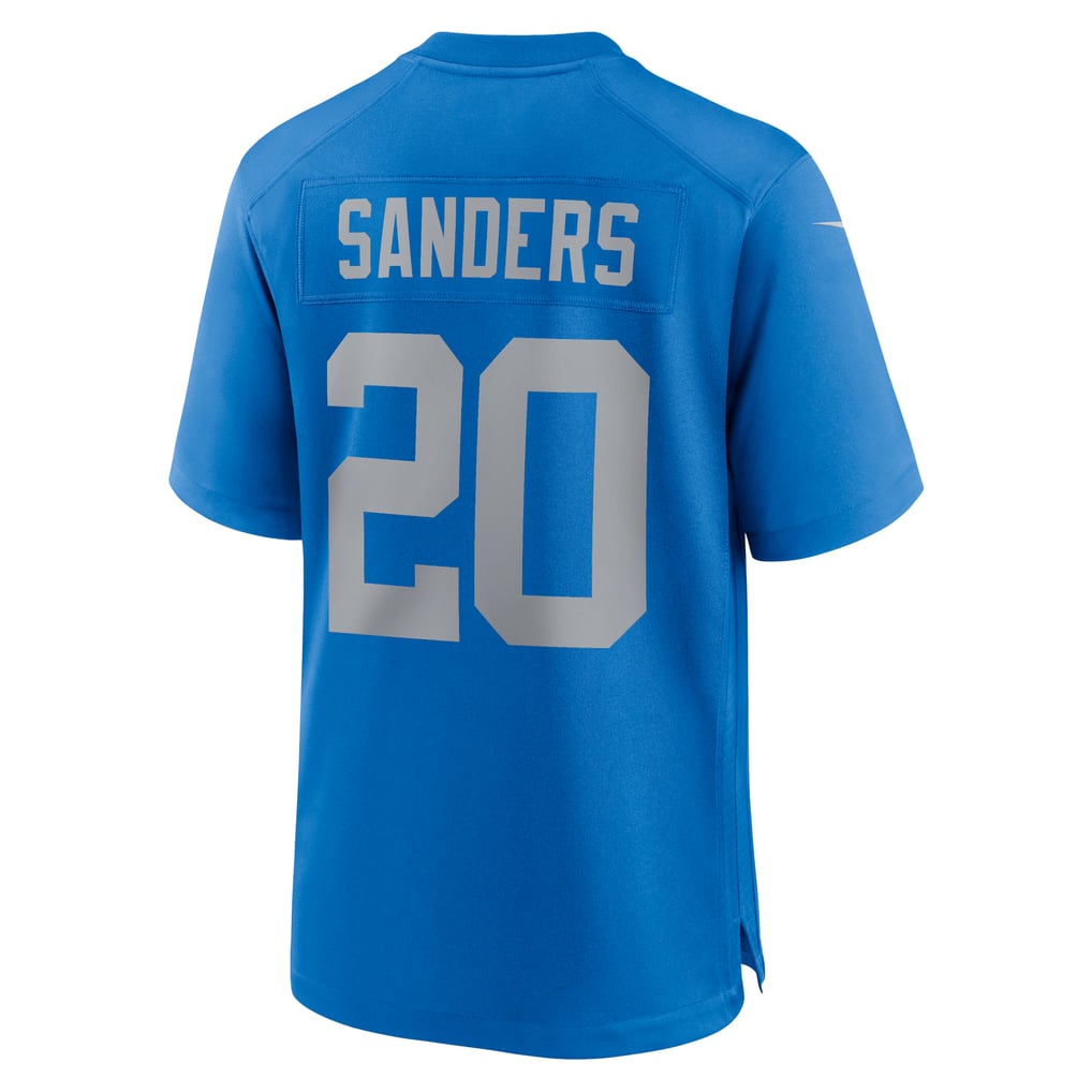 Men's Detroit Lions Barry Sanders Blue Alternate Game Jersey