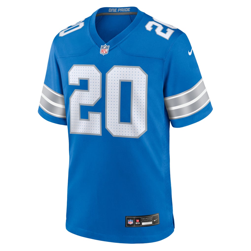 Men's Detroit Lions Barry Sanders Blue Retired Player Game Jersey
