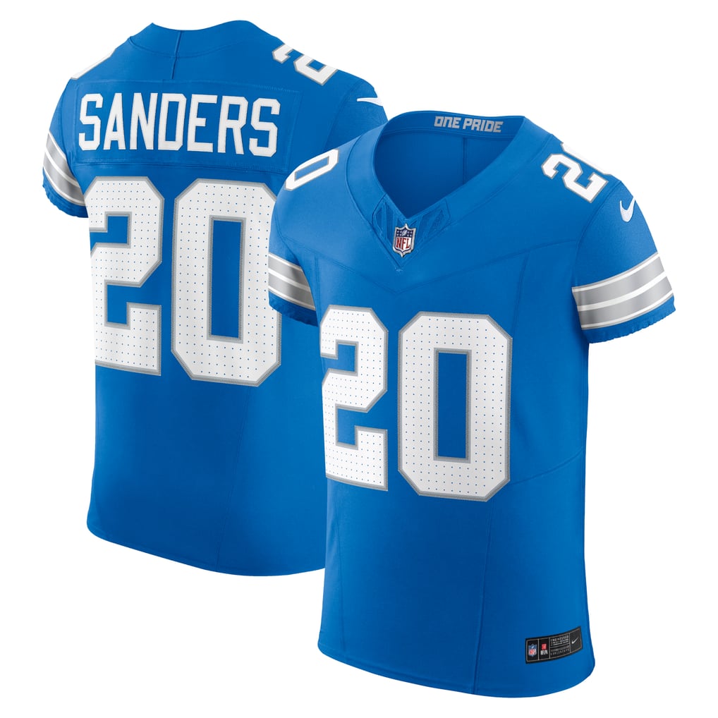 Men's Detroit Lions Barry Sanders Blue Team Vapor F.U.S.E. Elite Jersey