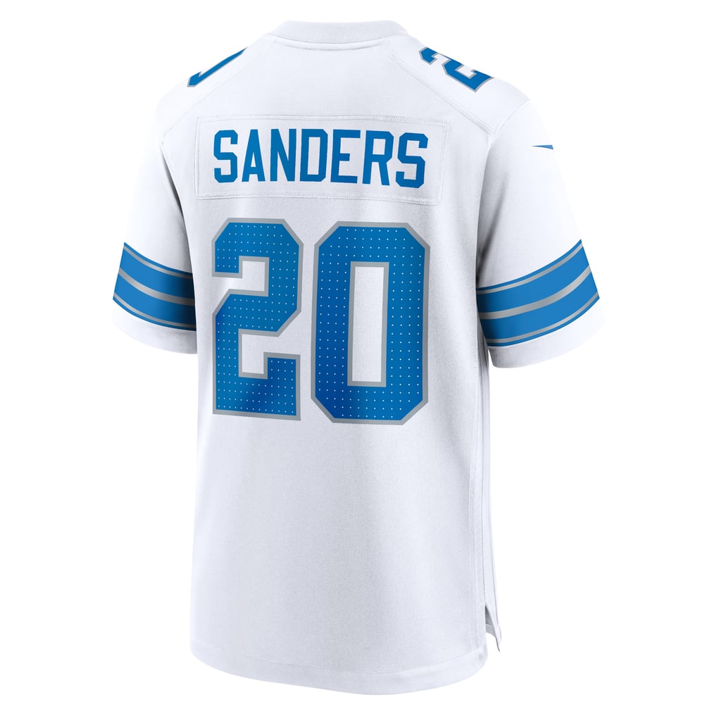 Men's Detroit Lions Barry Sanders White Retired Player Game Jersey