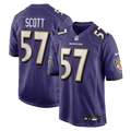 Men's Baltimore Ravens Bart Scott Purple Game Retired Player Jersey