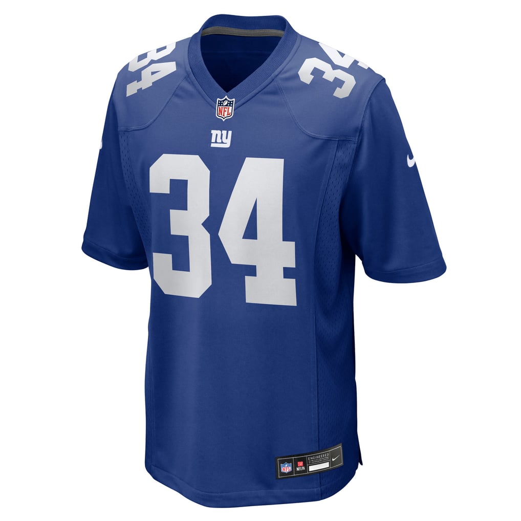 Men's New York Giants Beau Brade Royal Team Game Jersey