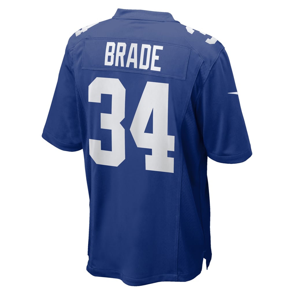 Men's New York Giants Beau Brade Royal Team Game Jersey