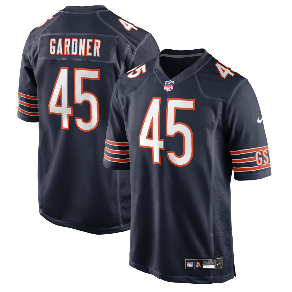 Men's Chicago Bears Beau Gardner Navy Team Game Jersey