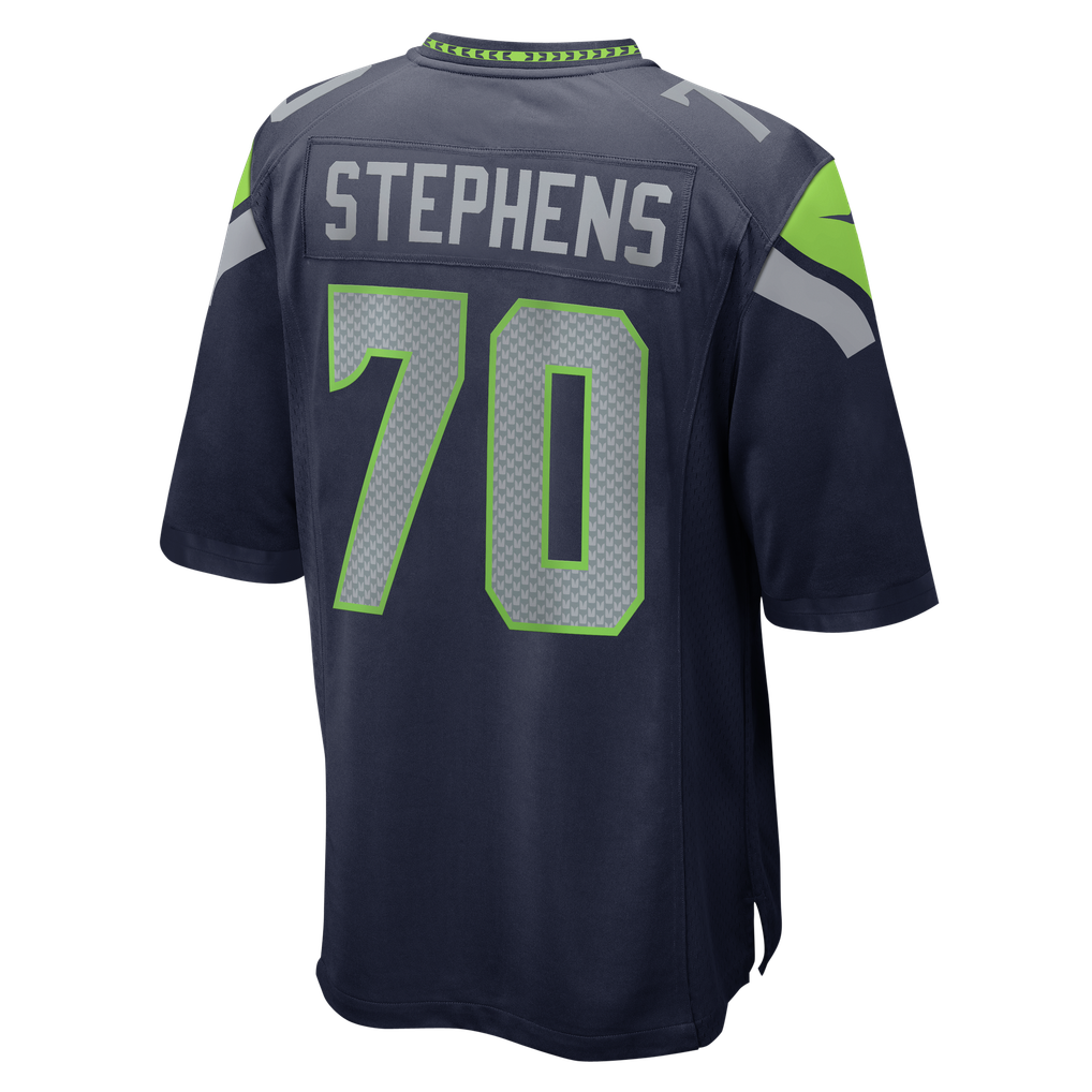Men's Seattle Seahawks Beau Stephens College Navy Team Game Jersey
