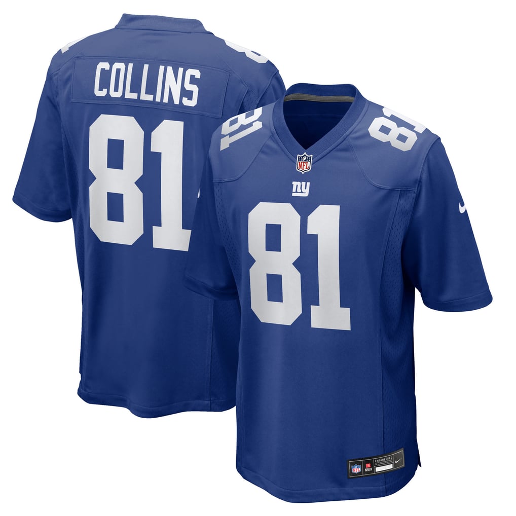 Men's New York Giants Beaux Collins Royal Team Game Jersey