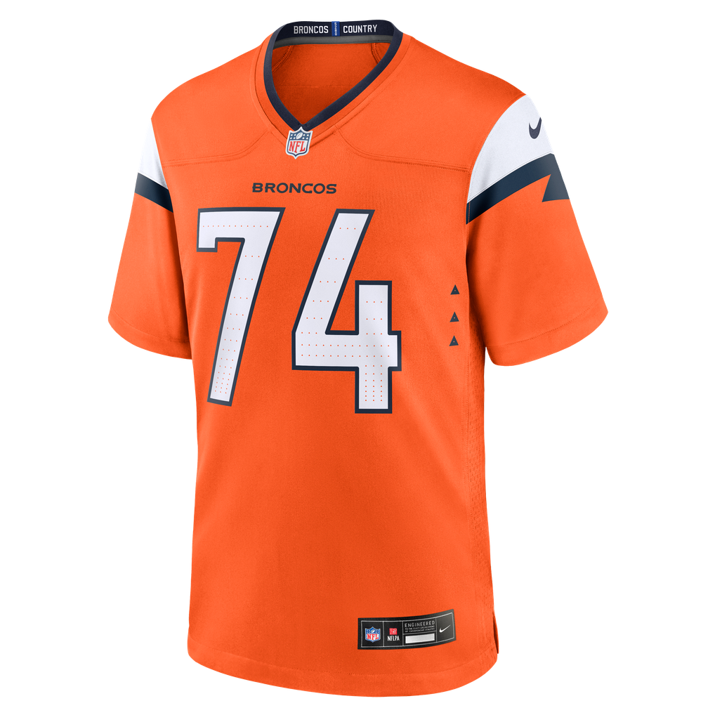 Men's Denver Broncos Ben Powers Orange Team Game Jersey