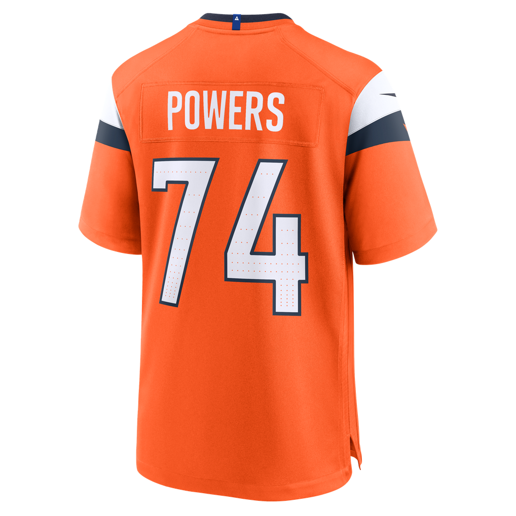 Men's Denver Broncos Ben Powers Orange Team Game Jersey