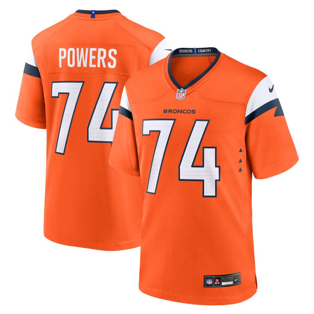 Men's Denver Broncos Ben Powers Orange Team Game Jersey