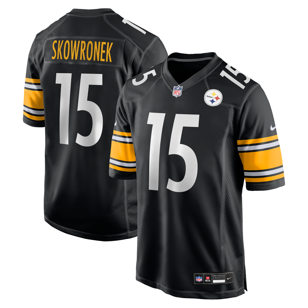 Men's Pittsburgh Steelers Ben Skowronek Black Team Game Jersey