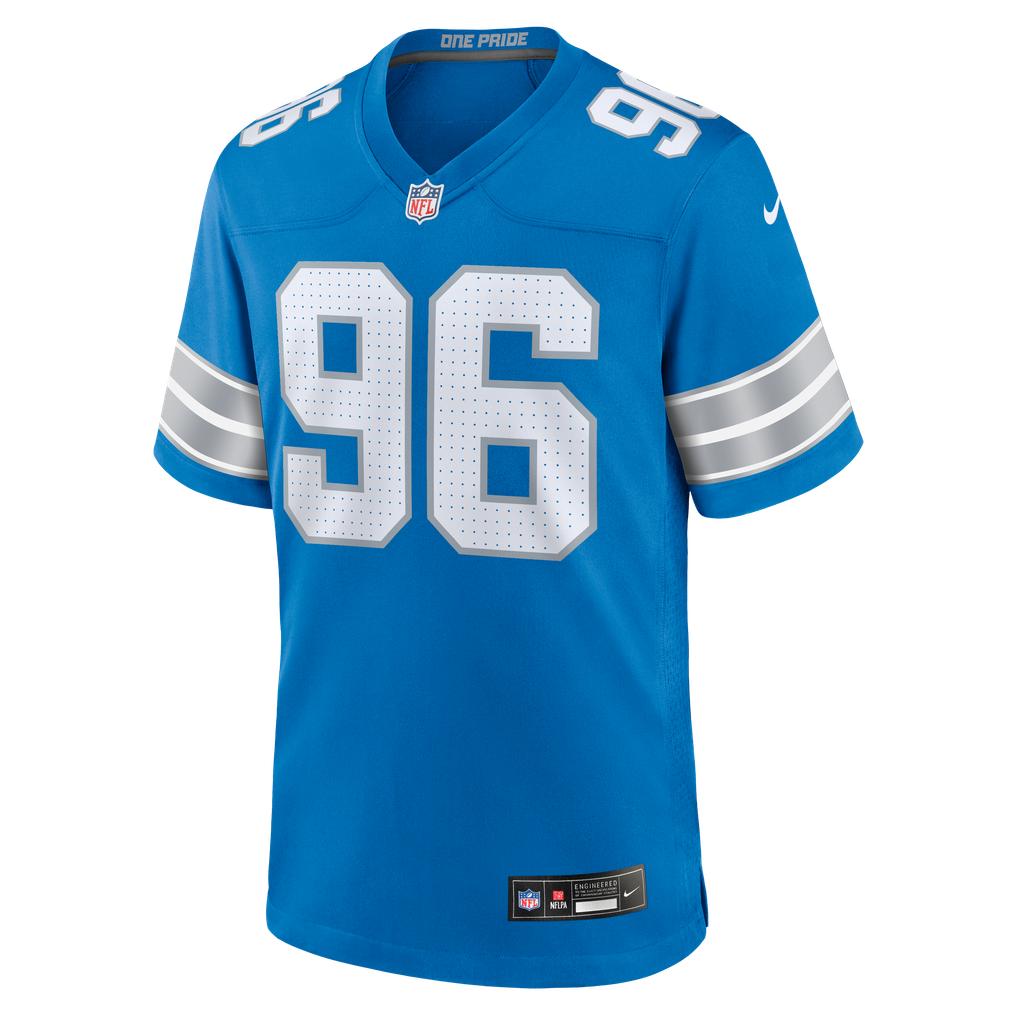 Men's Detroit Lions Ben Stille Blue Team Game Jersey
