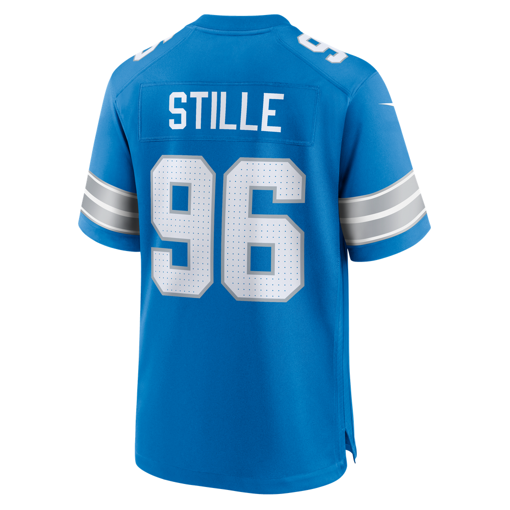 Men's Detroit Lions Ben Stille Blue Team Game Jersey
