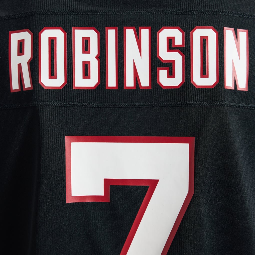 Men's Atlanta Falcons Bijan Robinson Black Throwback Game Jersey