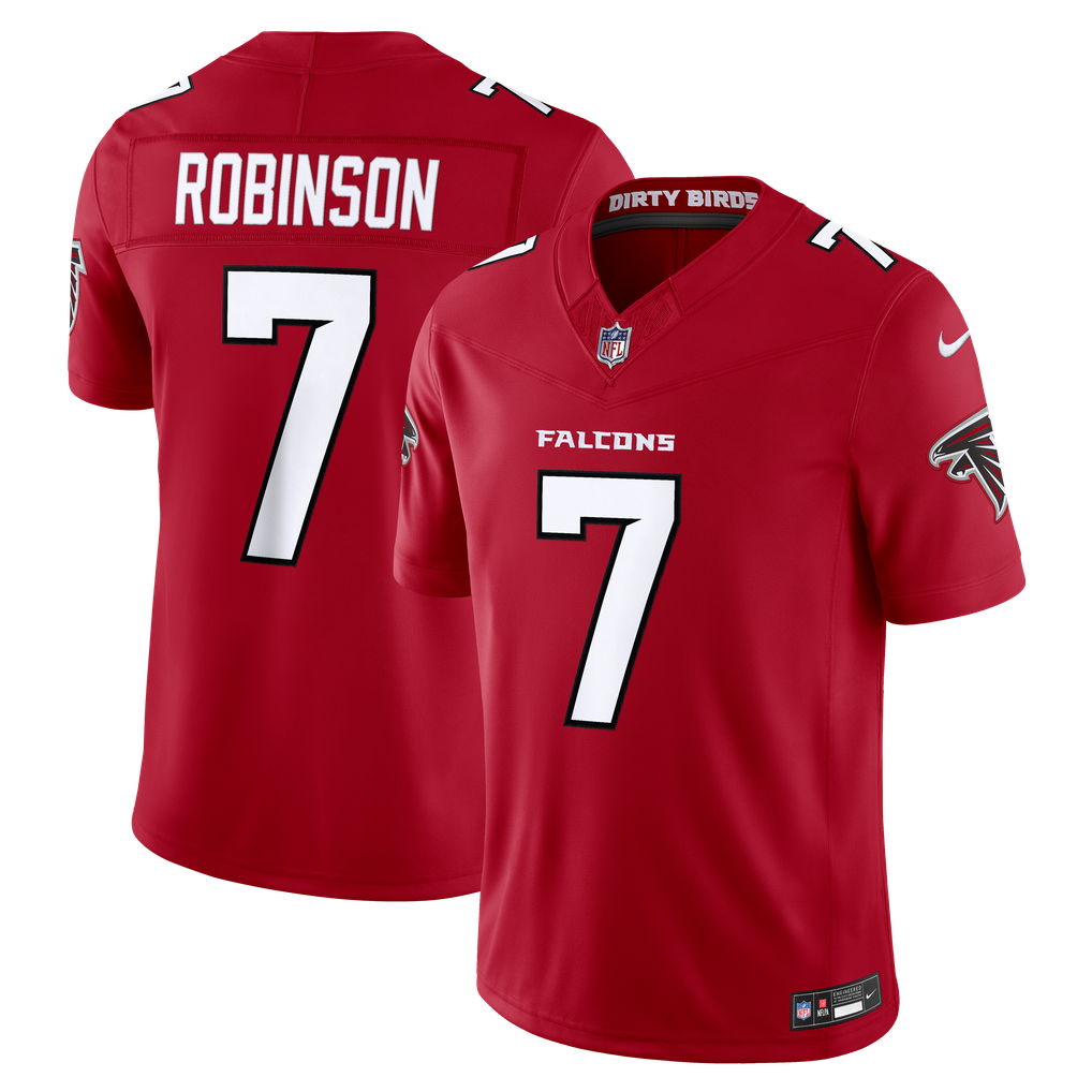 Men's Atlanta Falcons Bijan Robinson Red Team Vapor F.U.S.E. Stitched Limited Jersey