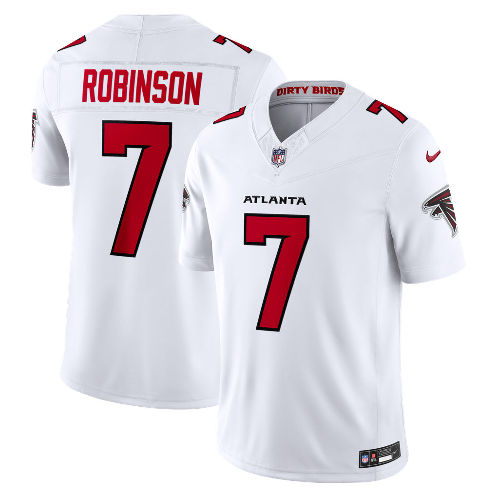 Men's Atlanta Falcons Bijan Robinson White Vapor F.U.S.E. Stitched Limited Jersey