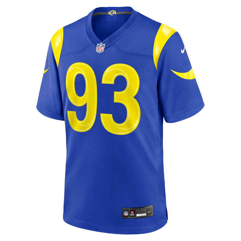Men's Los Angeles Rams Bill Norton Royal Team Game Jersey