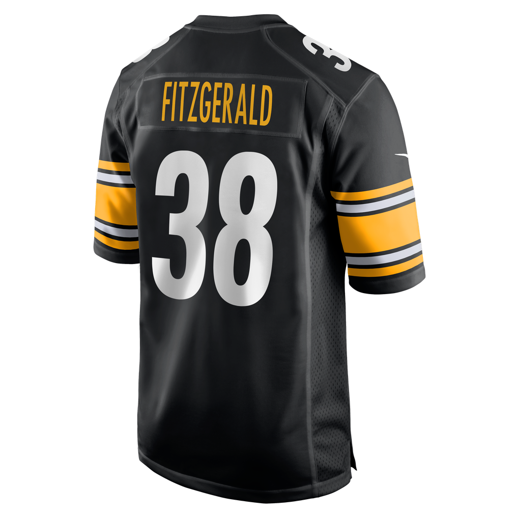 Men's Pittsburgh Steelers Bishop Fitzgerald Black Team Game Jersey
