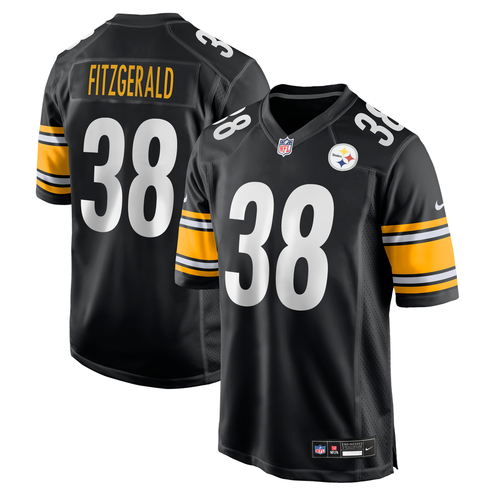 Men's Pittsburgh Steelers Bishop Fitzgerald Black Team Game Jersey