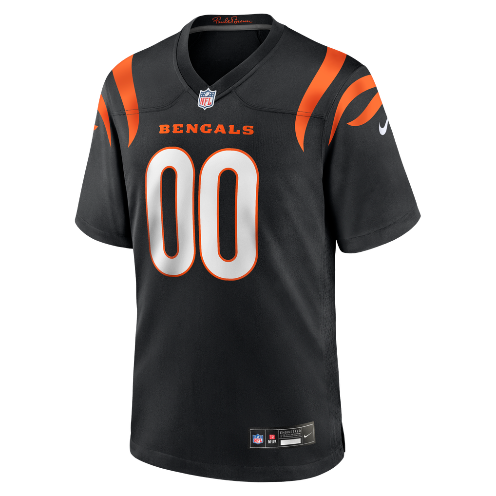 Men's Cincinnati Bengals Black Game Custom Jersey