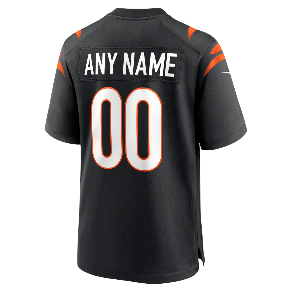Men's Cincinnati Bengals Black Game Custom Jersey