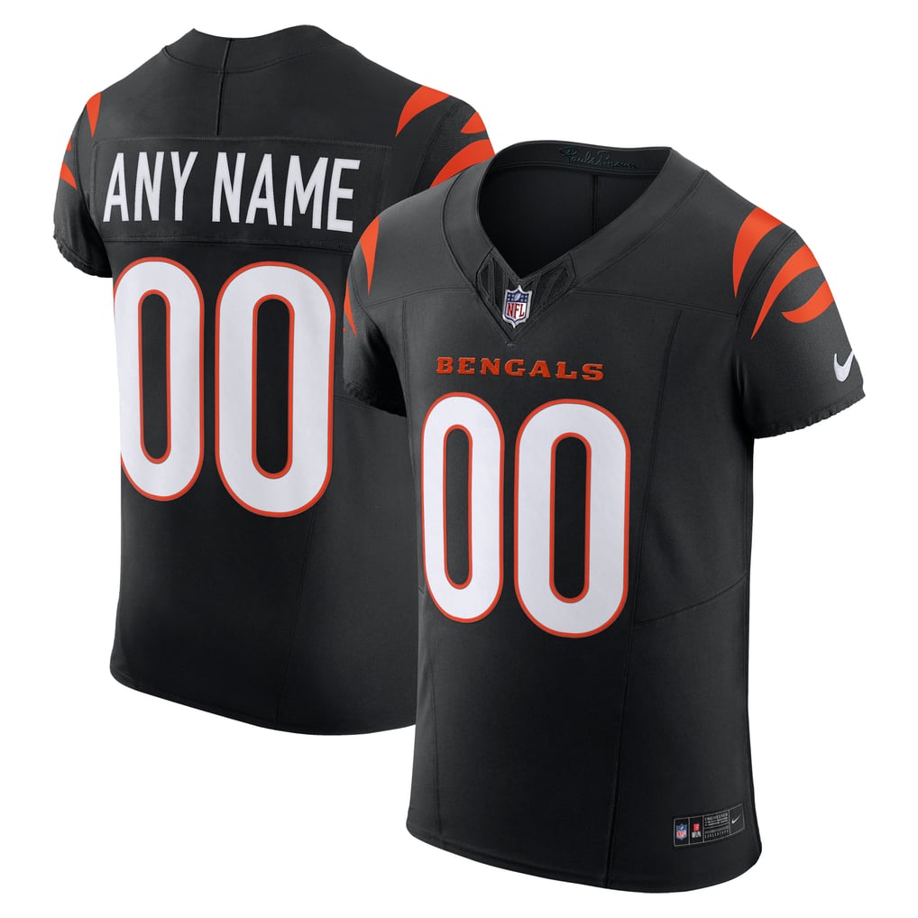 Men's Cincinnati Bengals Black Team Vapor F.U.S.E. Elite Custom Jersey
