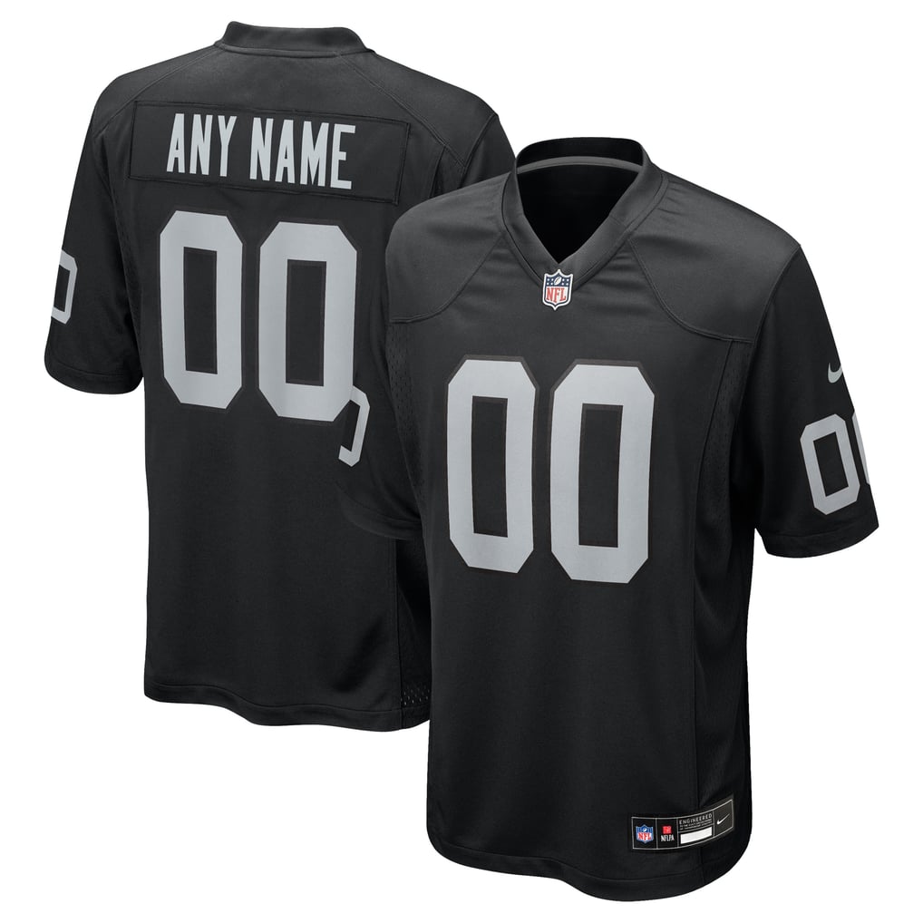 Men's Las Vegas Raiders Black Custom Game Jersey