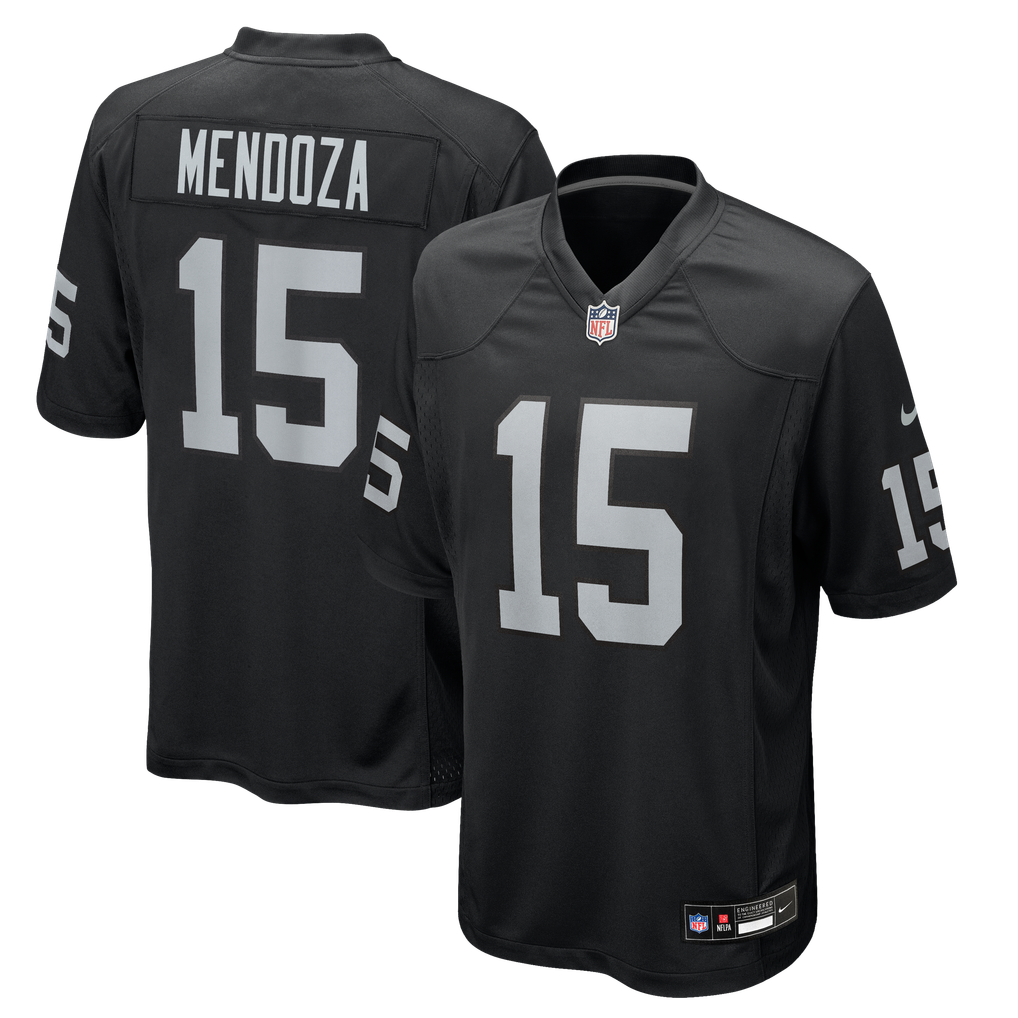 Men's Las Vegas Raiders Fernando Mendoza Black Team Game Jersey