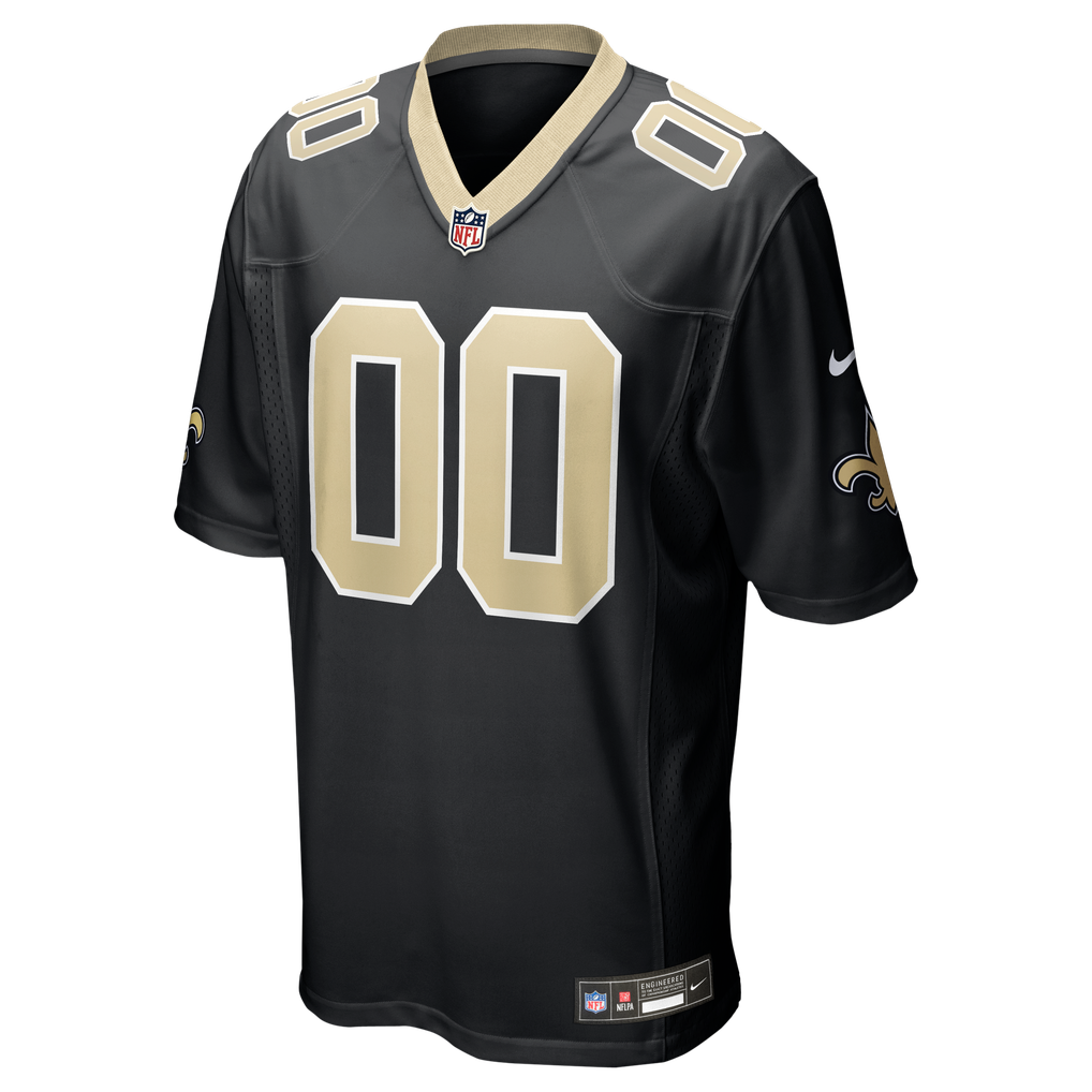 Men's New Orleans Saints Black Custom Game Jersey