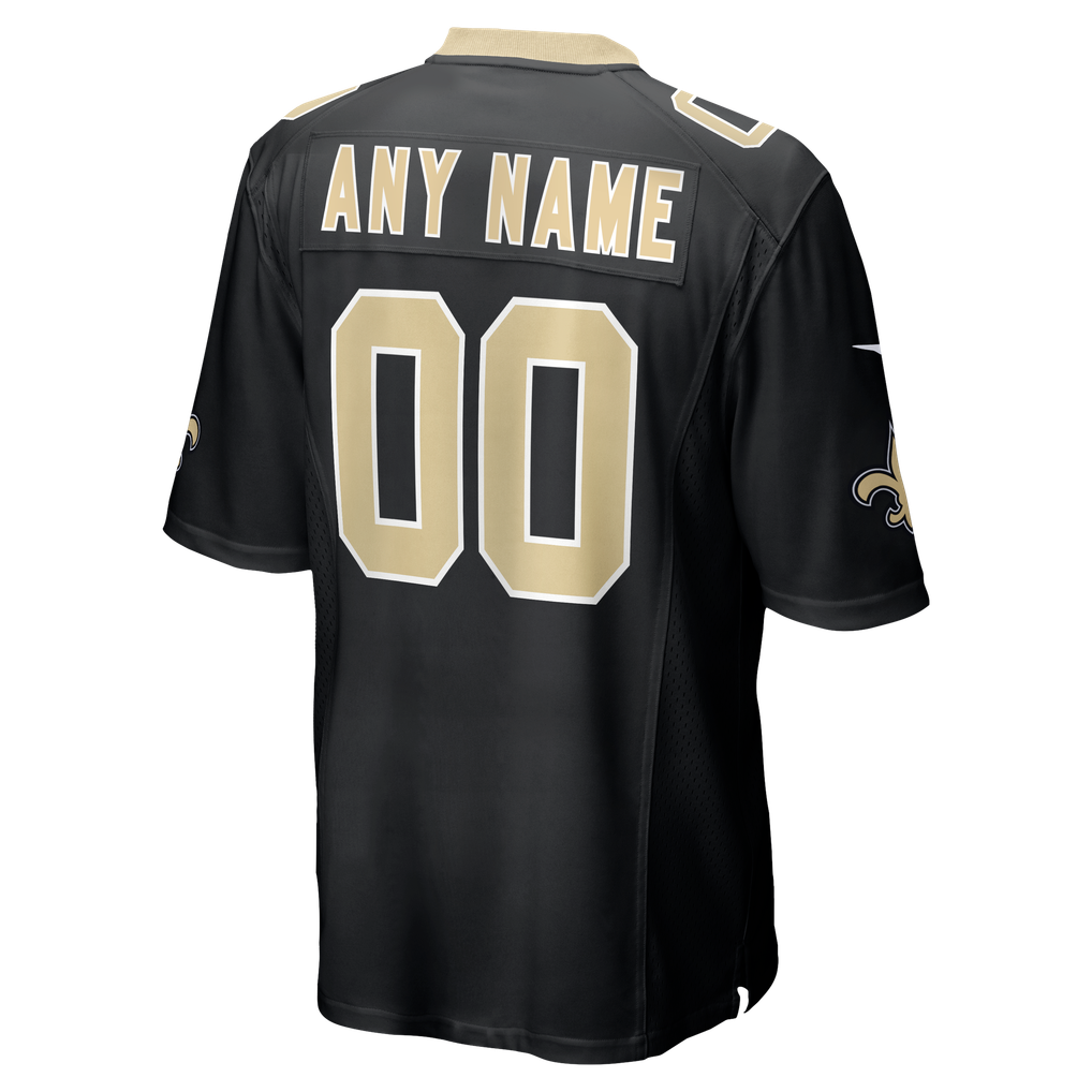 Men's New Orleans Saints Black Custom Game Jersey