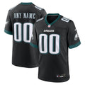 Men's Philadelphia Eagles Black Alternate Custom Game Jersey