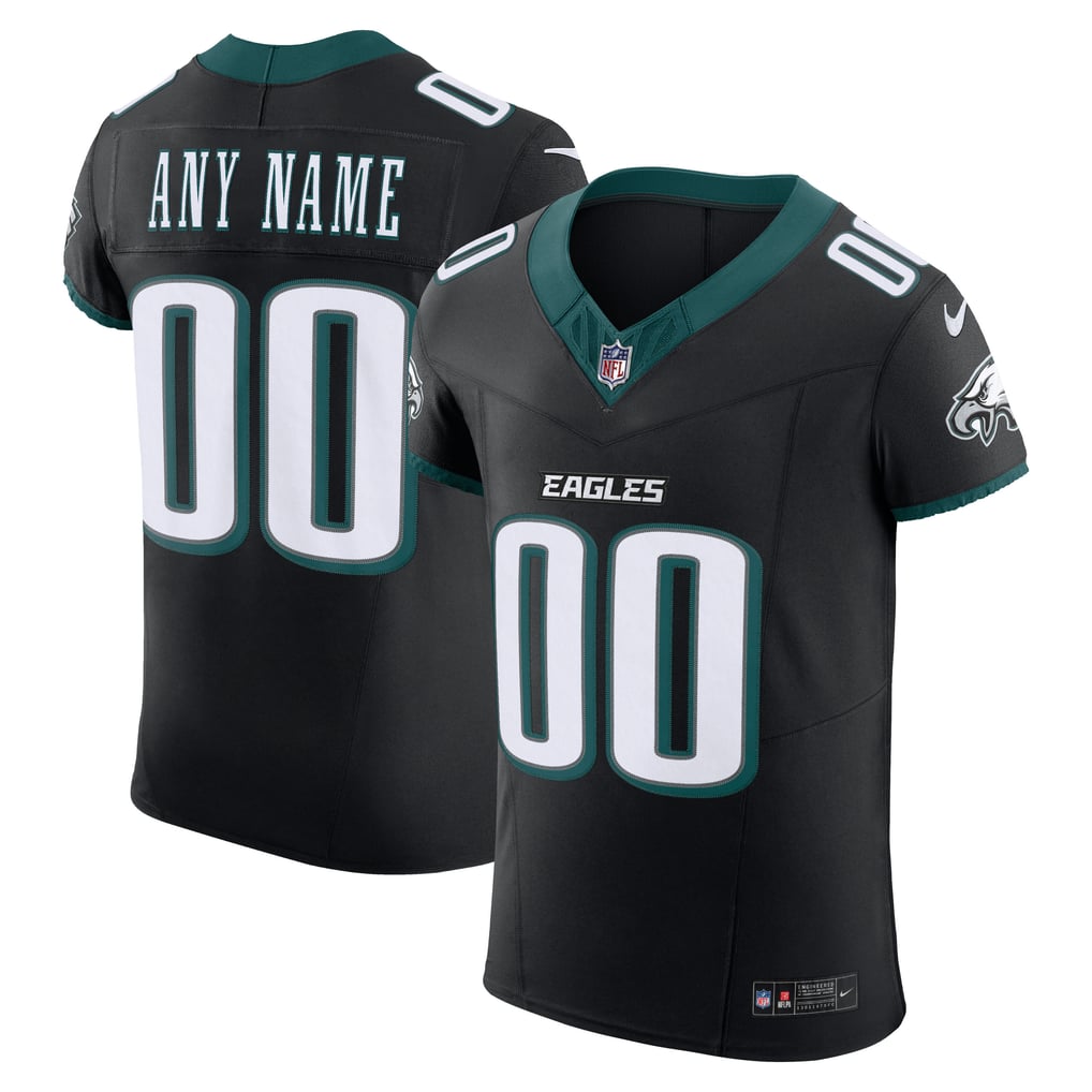 Men's Philadelphia Eagles Black Alternate Vapor F.U.S.E. Elite Custom Jersey