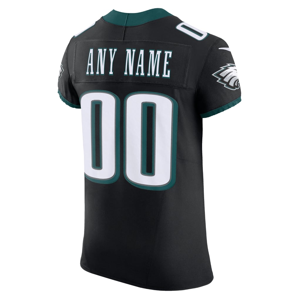 Men's Philadelphia Eagles Black Alternate Vapor F.U.S.E. Elite Custom Jersey