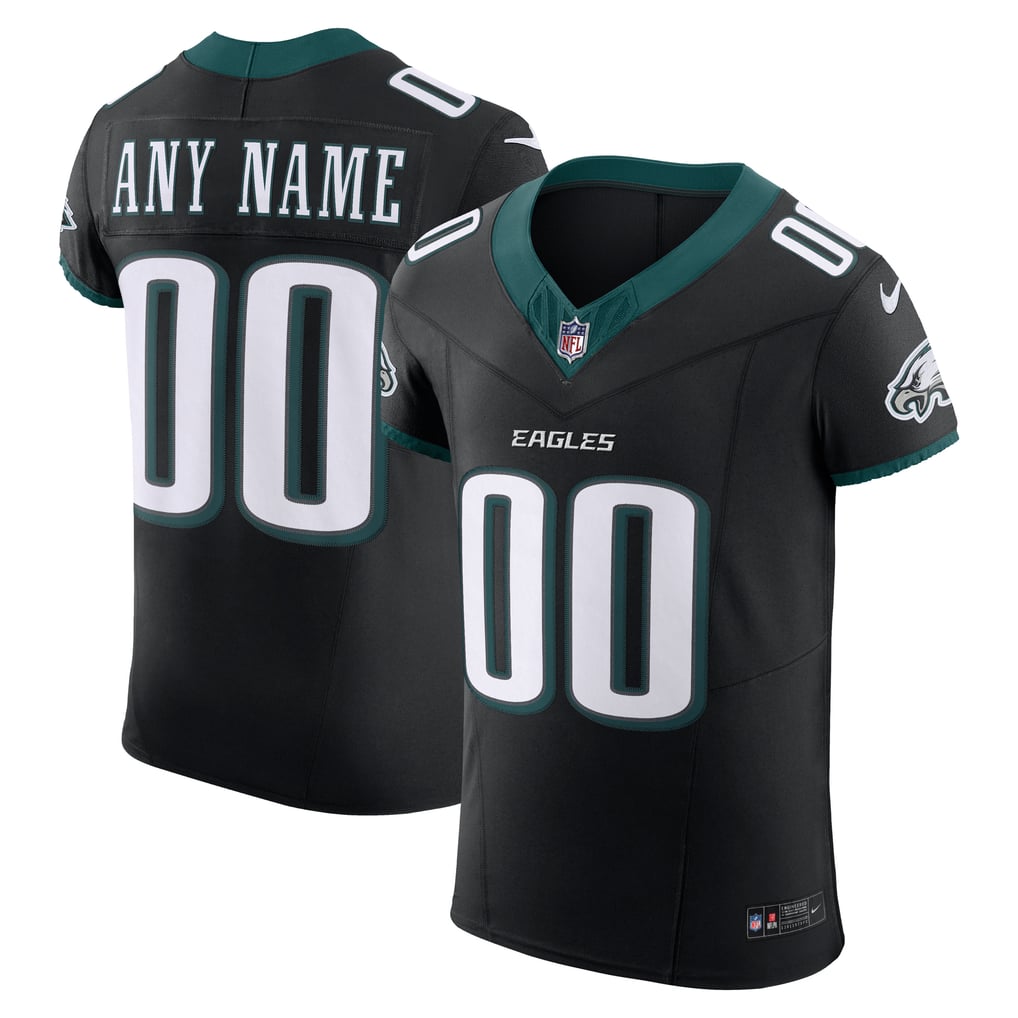 Men's Philadelphia Eagles Black Alternate Vapor F.U.S.E. Elite Custom Jersey