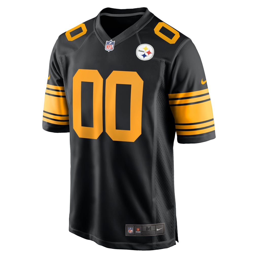 Men's Pittsburgh Steelers Black Alternate Custom Game Jersey